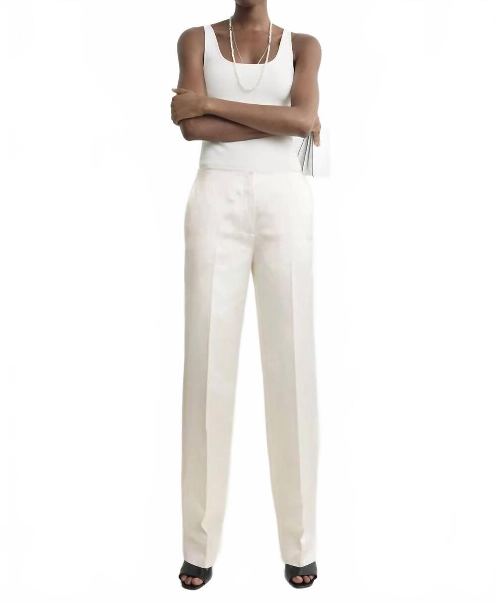 NEW TOTEME easy raw edge trousers in white